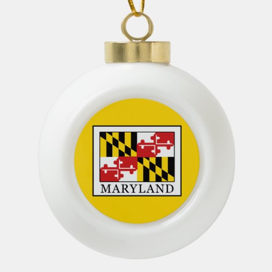 Maryland Keramische Bal Ornament (Voorkant)