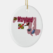 Maryland kerstboomversiering keramisch ornament (Rechts)