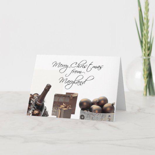 Maryland-kerstKaart, specifieke vermelding Feestdagen Kaart (Voorkant)