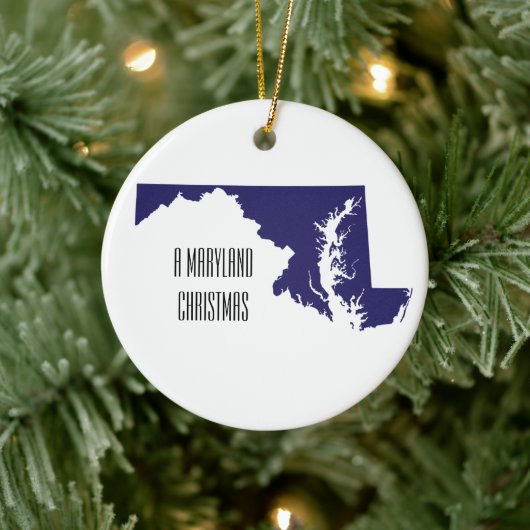 Maryland kerstversiering gepersonaliseerd keramisch ornament (Boom)