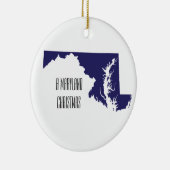 Maryland kerstversiering gepersonaliseerd keramisch ornament (Rechts)
