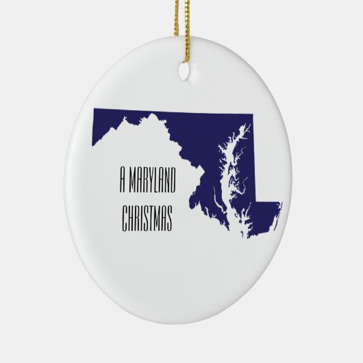 Maryland kerstversiering gepersonaliseerd keramisch ornament (Rechts)