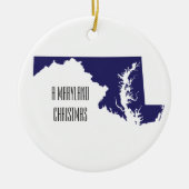 Maryland kerstversiering gepersonaliseerd keramisch ornament (Voorkant)