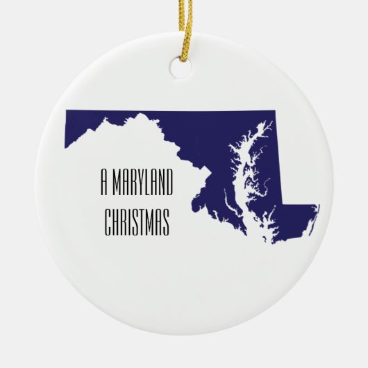 Maryland kerstversiering gepersonaliseerd keramisch ornament (Voorkant)