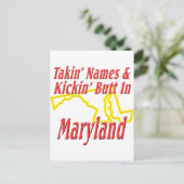 Maryland - Kickin' Butt Briefkaart (Staand voorkant)
