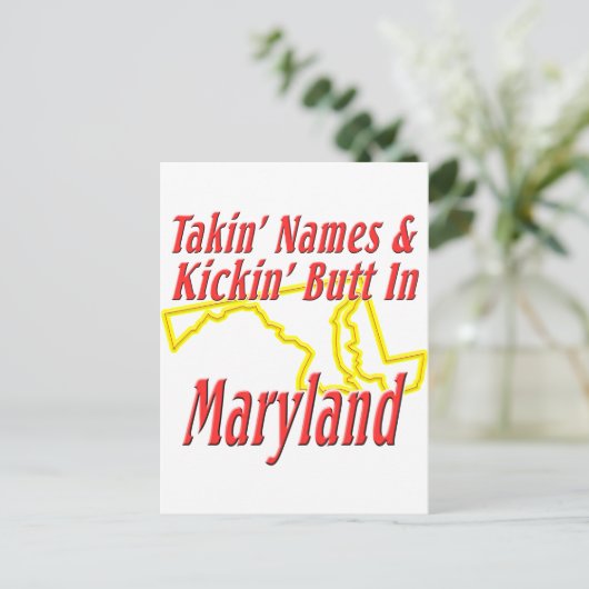 Maryland - Kickin' Butt Briefkaart (Staand voorkant)