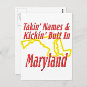 Maryland - Kickin' Butt Briefkaart (Voorkant / Achterkant)