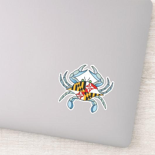 Maryland krab flag sticker (Detail)