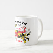 Maryland krab houdt van koffie mok staatsvlag (Voorkant rechts)