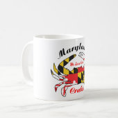 Maryland krab houdt van koffie mok staatsvlag (Voorkant links)