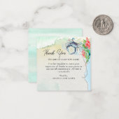 Maryland-krab kustbruiloft notitiekaartje (Voorkant / Achterkant in situ)