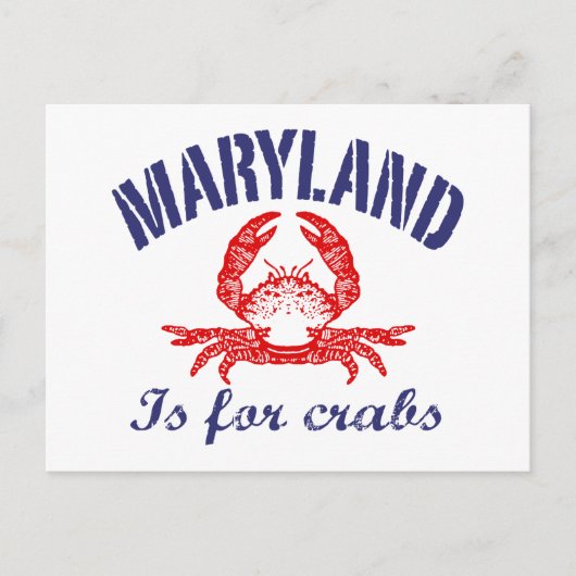 Maryland Krabben Kaart (Voorkant)