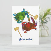 Maryland krabben voor en na je uitnodiging (Staand voorkant)