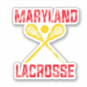 Maryland Lacrosse Typografie Design Sticker (Voorkant)