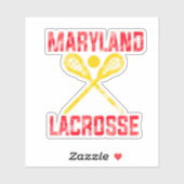 Maryland Lacrosse Typografie Design Sticker (Vel)