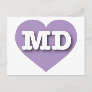 Maryland Lavender Heart - Ik hou van MD Briefkaart