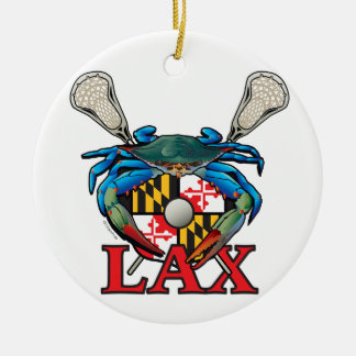 Maryland Lax Blue Crab Crest Keramisch Ornament