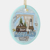 Maryland Lighthouse aangepaste naam ornament (Rechts)