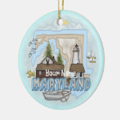 Maryland Lighthouse aangepaste naam ornament (Links)
