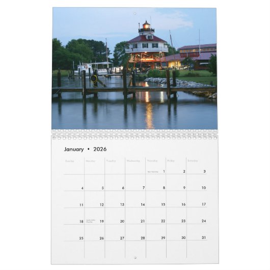 Maryland Lighthouses Kalender (Jan 2026)
