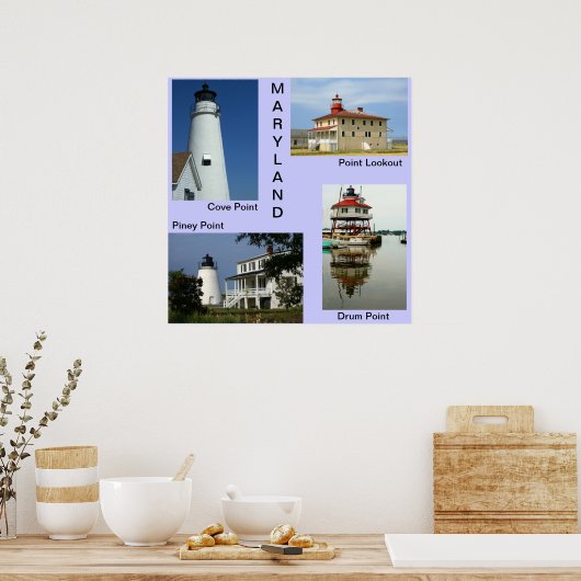 Maryland Lighthouses Poster (Keuken)