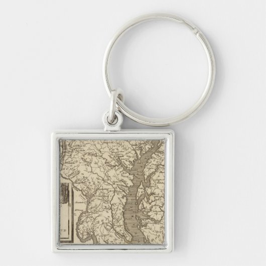 Maryland Map door Arrowsmith Sleutelhanger (Voorkant)