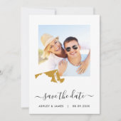 Maryland Map Foto Wedding Save the Date Kaart (Voorkant)