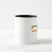 Maryland Map Shaped State Flag Marylander Mok (Midden)