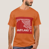 Maryland Map T-shirt (Voorkant)