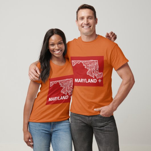 Maryland Map T-shirt (Unisex)
