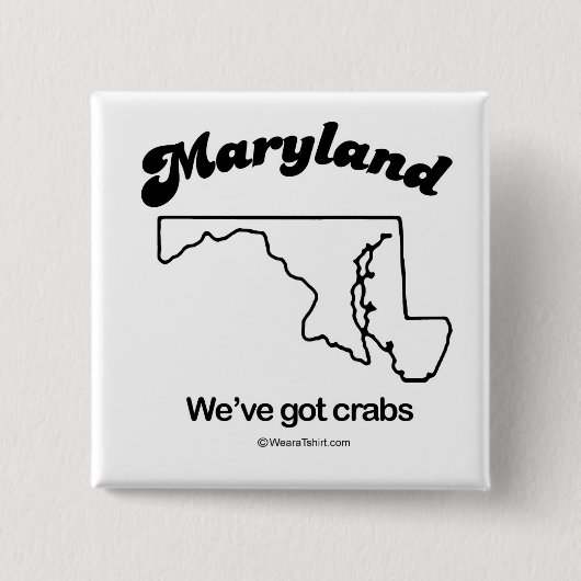 MARYLAND - "MARYLAND STATE MOTTO" T-shirts en Gea Vierkante Button 5,1 Cm (Voorkant)