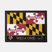 Maryland & Maryland Vlag huis mat/sport Verenigde  Deurmat (Voorkant)