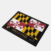 Maryland & Maryland Vlag huis mat/sport Verenigde  Deurmat (Schuin)