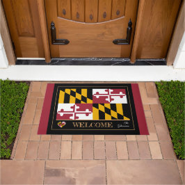 Maryland & Maryland Vlag huis mat/sport Verenigde  Deurmat