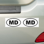 Maryland MD oval Bumpersticker (Op auto)