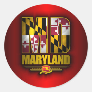 Maryland (MD) Ronde Sticker