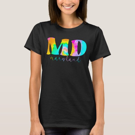 Maryland Md Tie Dye T-shirt (Voorkant)