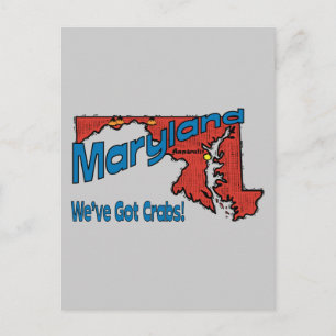 Maryland MD US Motto ~ We hebben krabben Briefkaart