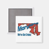 Maryland MD US Motto ~ We hebben krabben Magneet (Voorkant / Achterkant)