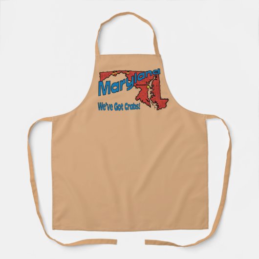Maryland MD US Motto ~ We hebben krabben Schort (Voorkant)