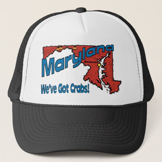 Maryland MD US Motto ~ We hebben krabben Trucker Pet (Voorkant)