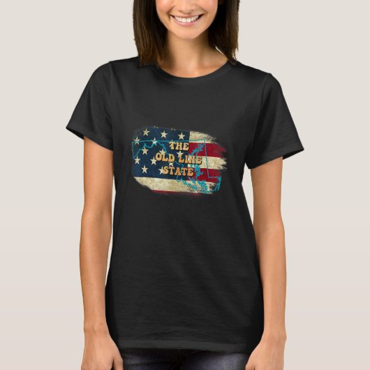 Maryland Md US Vlag Motto T-shirt (Voorkant)