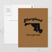 Maryland Motto - We hebben krabben Briefkaart (Voorkant / Achterkant)
