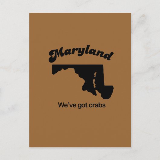 Maryland Motto - We hebben krabben Briefkaart (Voorkant)