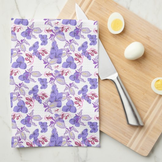 Maryland Native Flowers Kitchen Towel Theedoek (Quarter Fold)