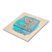 Maryland Nurse Caduceus Tile Tegeltje (Zijkant)