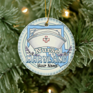 Maryland Nurse Keramisch Ornament