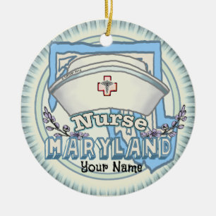 Maryland Nurse Keramisch Ornament