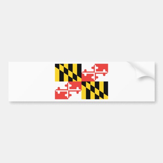 Maryland Officiële staatsvlag Bumpersticker (Voorkant)