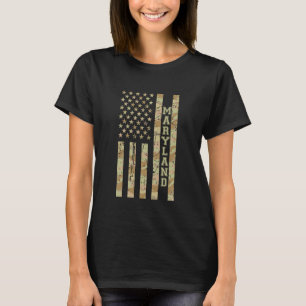 Maryland Old Line State Chesapeake Bay Desert Camo T-shirt